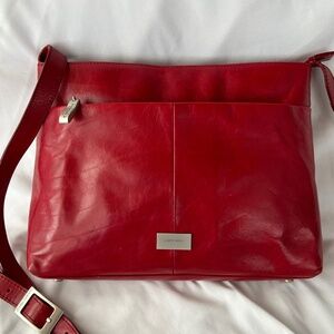 Claudio Ferrici red leather bag